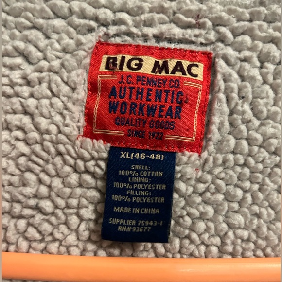 Big Mac JCPenney, authentic workwear, vintage  1970 Flannel XL - Picture 6 of 8
